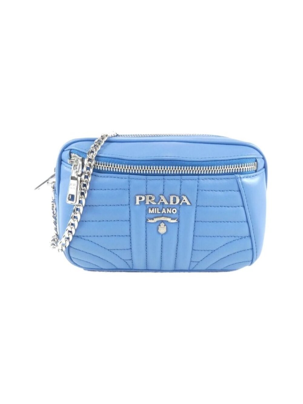 Prada Waist Bag Belt Bag Silver